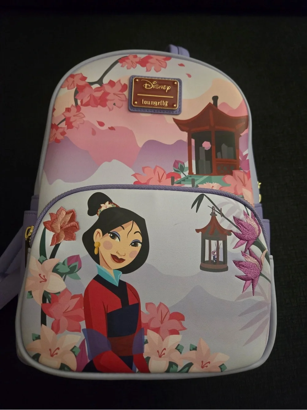 Disney Lavender and Pink Mulan Mini Backpack